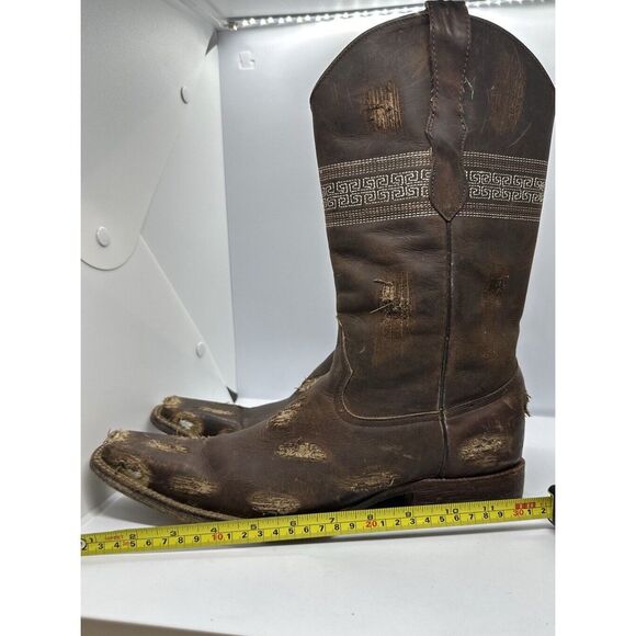 Men’s Boots and Leather Size 8  Brown And Metal Holes Tres Garcia main image 4